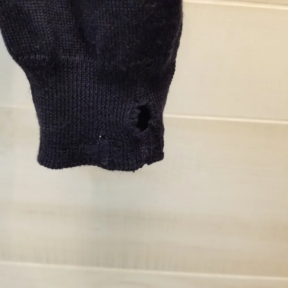 {L} Golden Goose Navy Wool Tomio Turtleneck